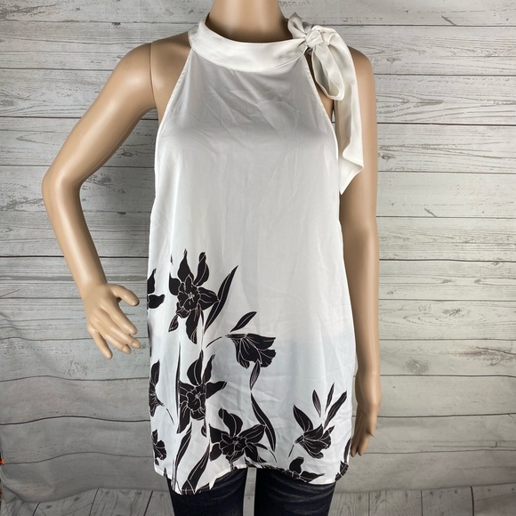 Worthington Tie Halter Shirt - Picture 1 of 8